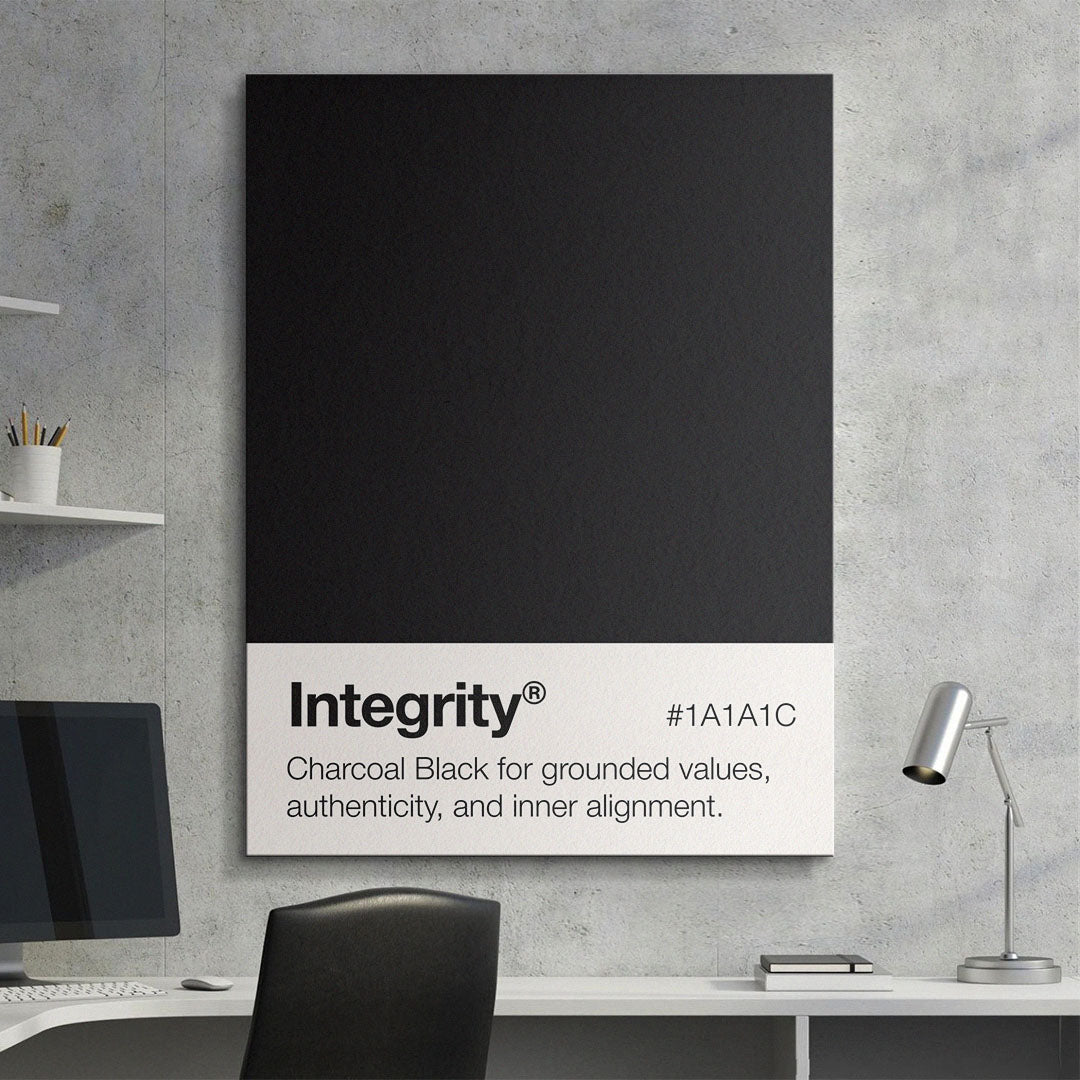 Integrity Palette motivational canvas wall art
