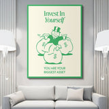 Invest In Yourself canvas wall art