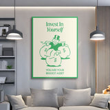 Invest In Yourself canvas wall art