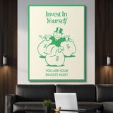 Invest In Yourself canvas wall art