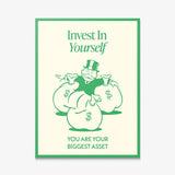 Invest In Yourself canvas wall art