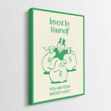 Invest In Yourself canvas wall art