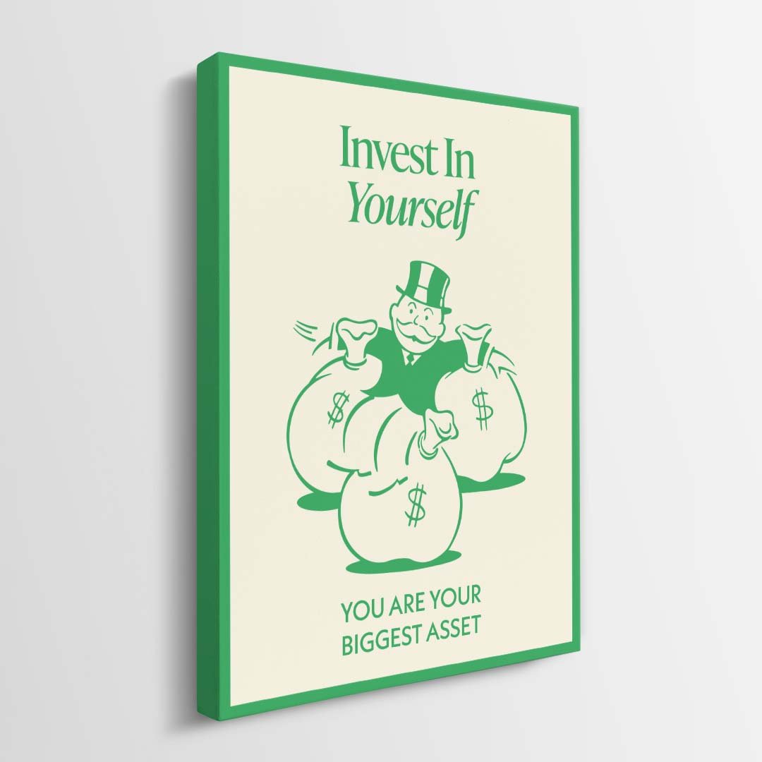 Invest In Yourself canvas wall art