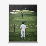 It All Starts With A Dream golf canvas white frame