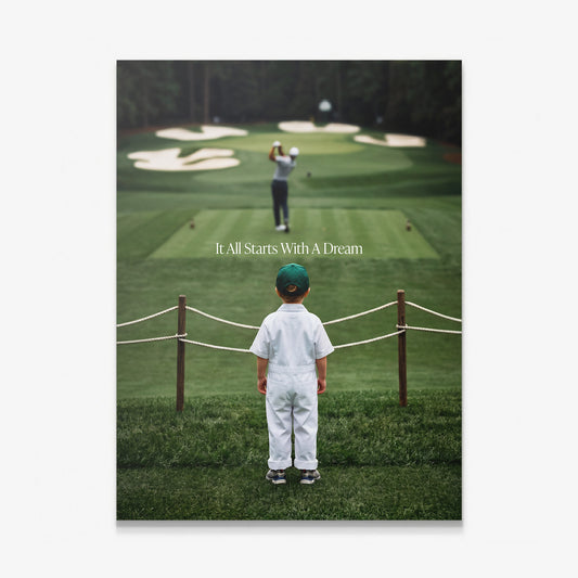 It All Starts With A Dream golf canvas wall art print