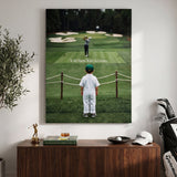 It All Starts With A Dream golf wall art canvas in a modern room