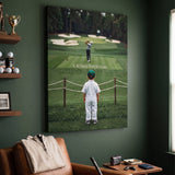 It All Starts With A Dream golf canvas at an angle on a wall