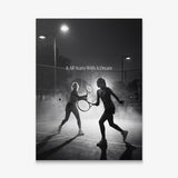 It All Starts With A Dream tennis canvas wall art print