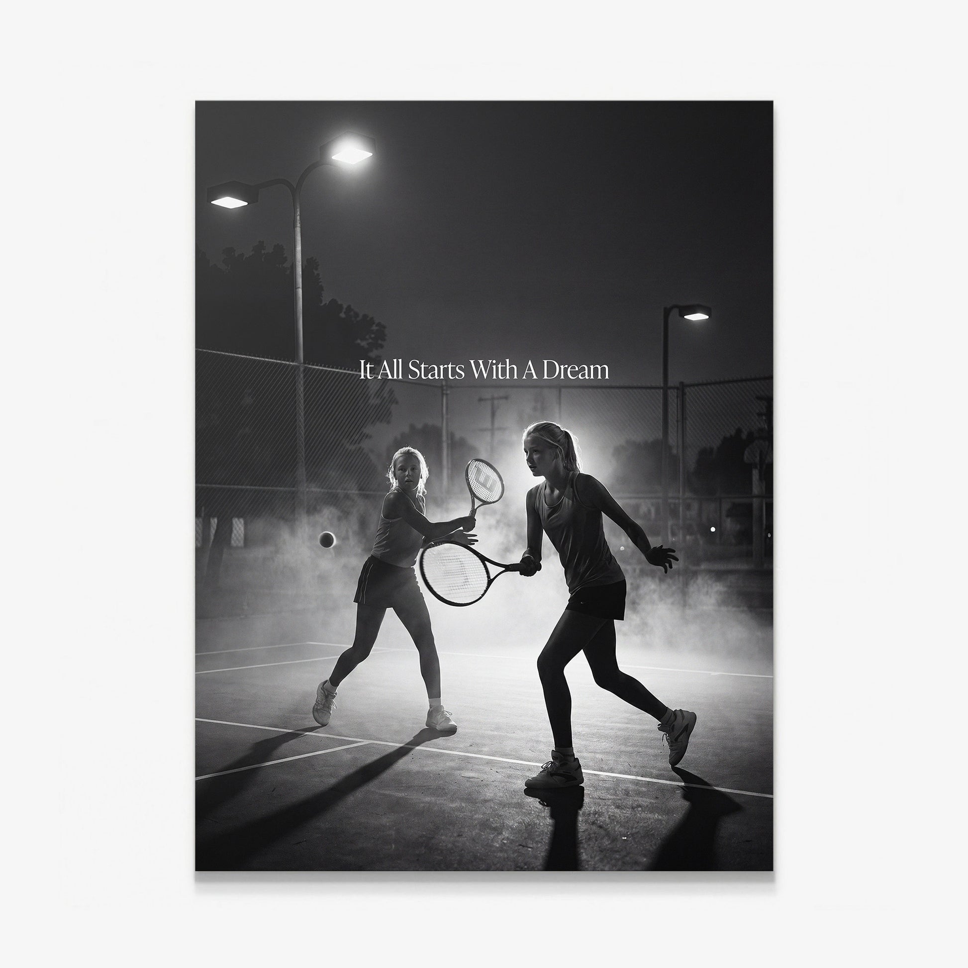 It All Starts With A Dream tennis canvas wall art print
