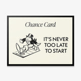 It's Never Too Late canvas wall art