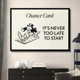 It's Never Too Late canvas wall art