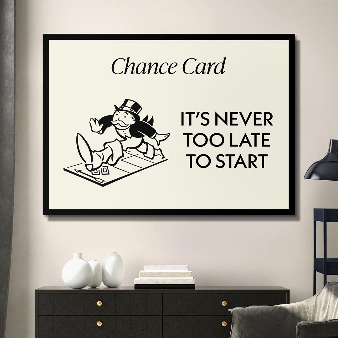 It's Never Too Late canvas art