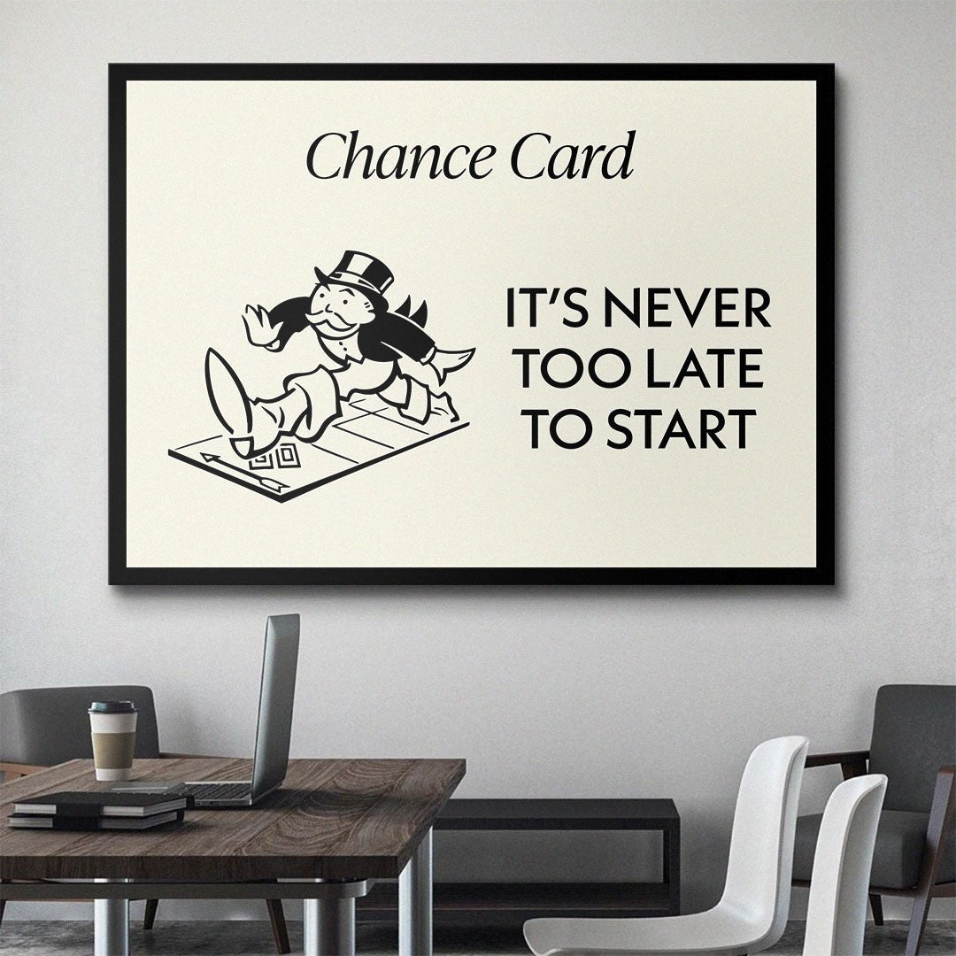 It's Never Too Late canvas art