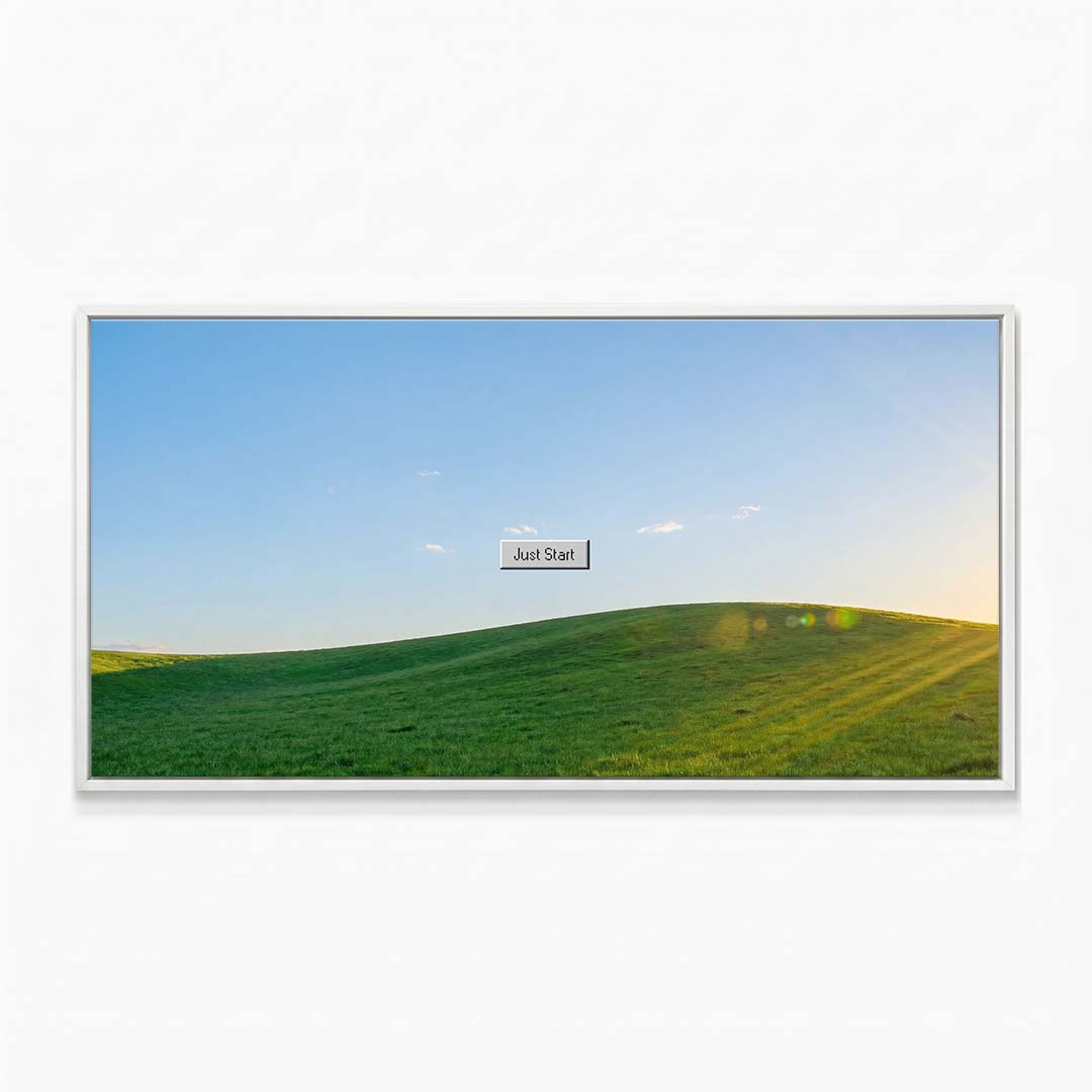 Just Start canvas wall art