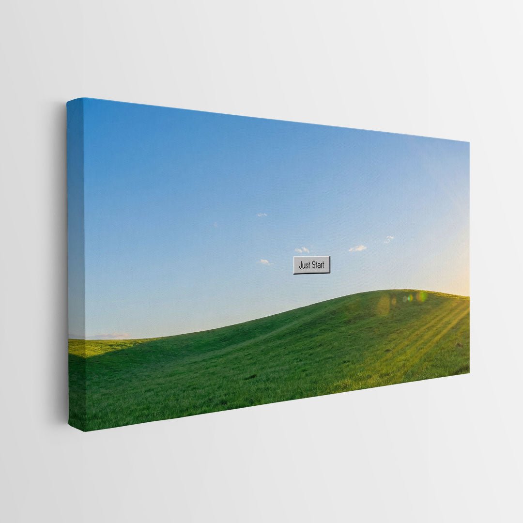 Just Start canvas wall art