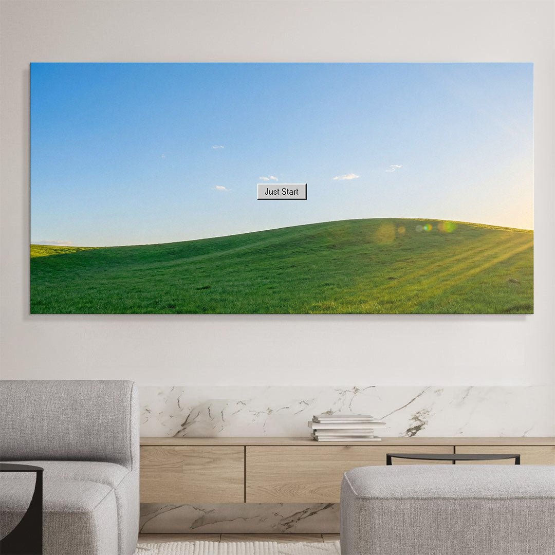 Just Start canvas wall art