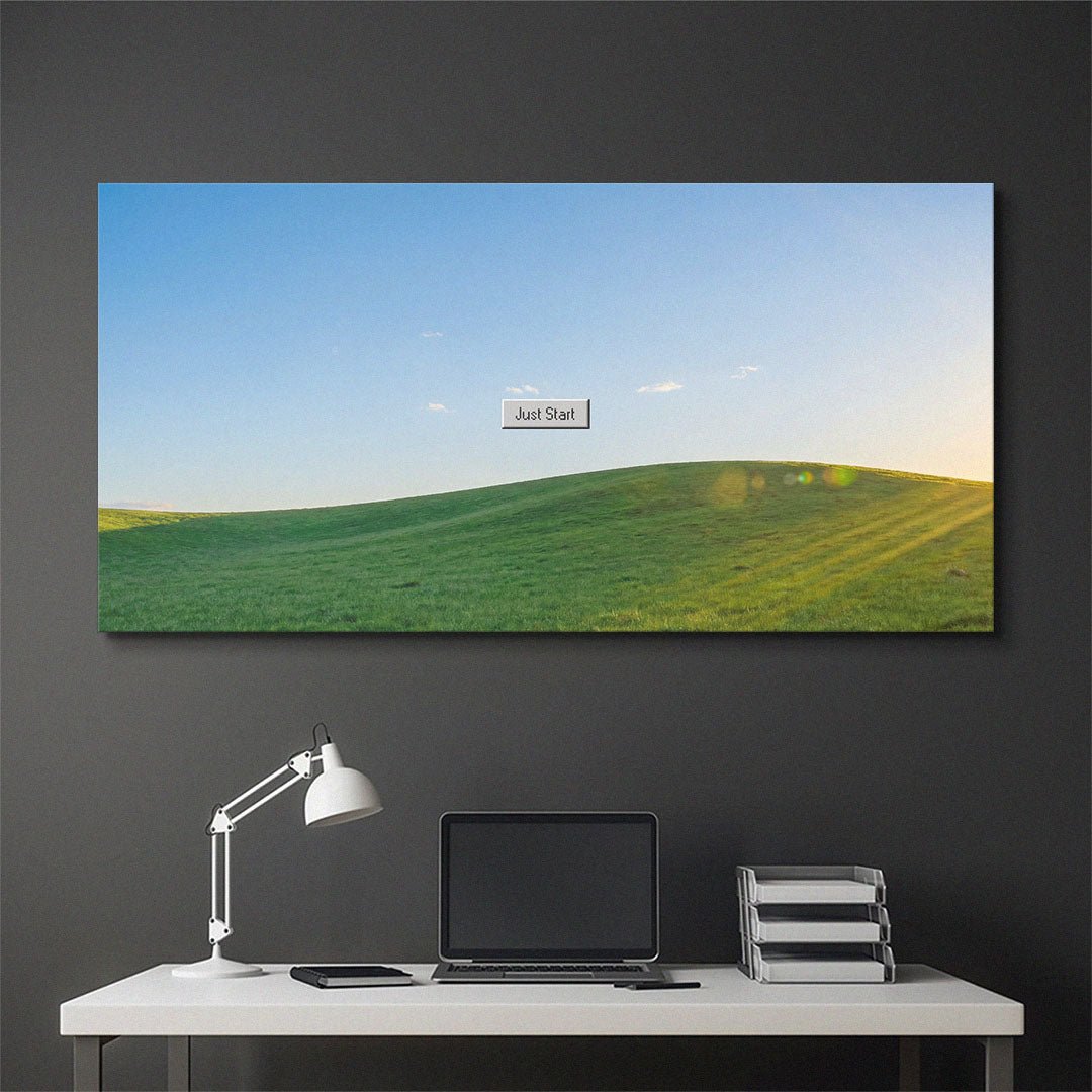 Just Start canvas wall art