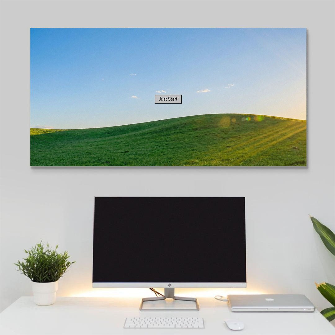Just Start canvas wall art