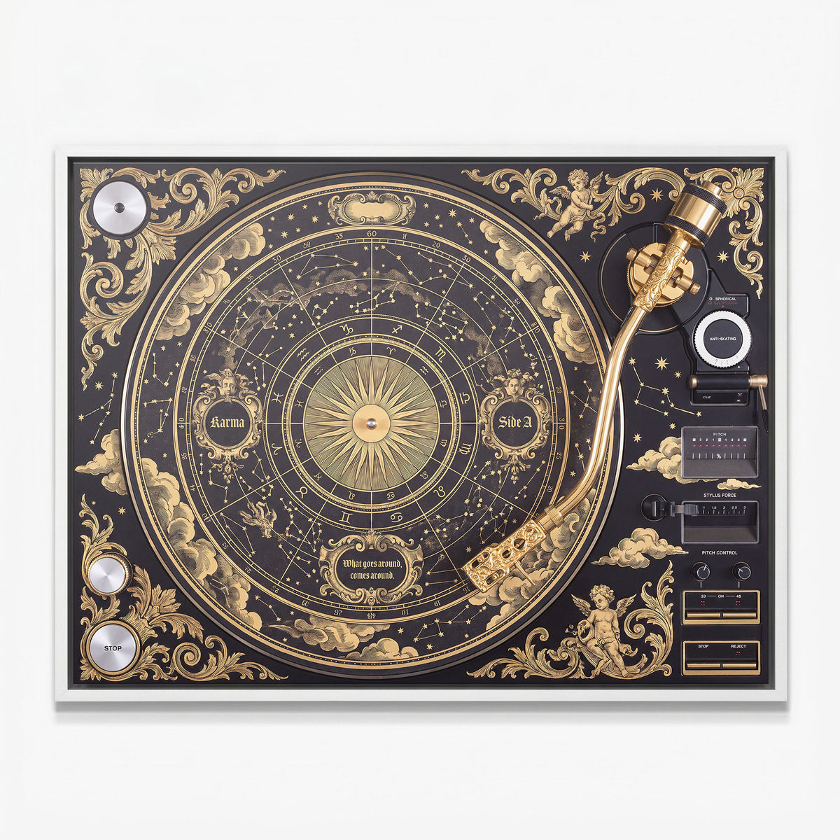 Karma Baroque canvas in a white floating frame