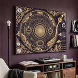 Karma Baroque landscape canvas on a plain painted wall