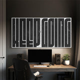 Keep Going (Black Maze) canvas wall art