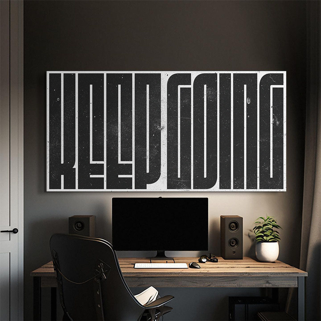 Keep Going (Black Maze) canvas art