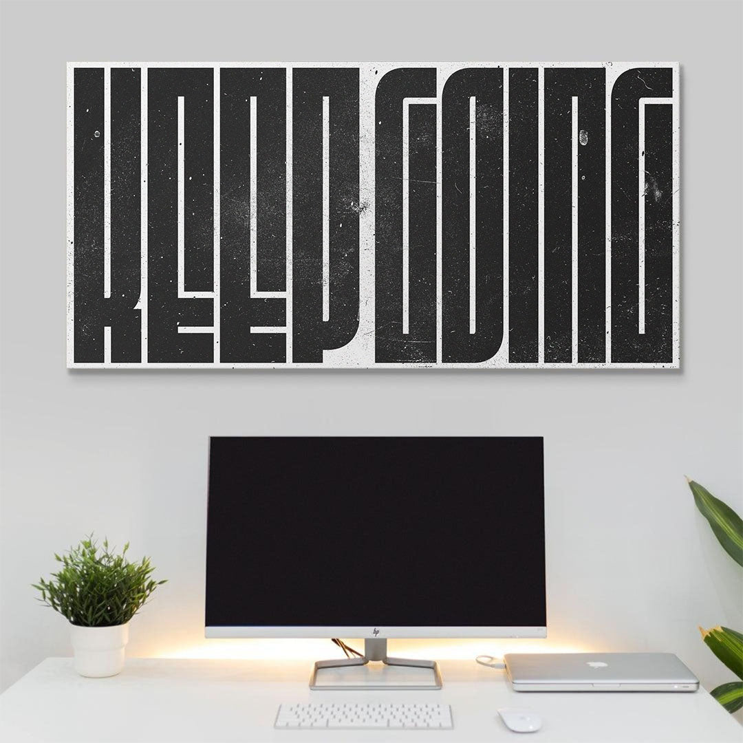 Keep Going (Black Maze) canvas art