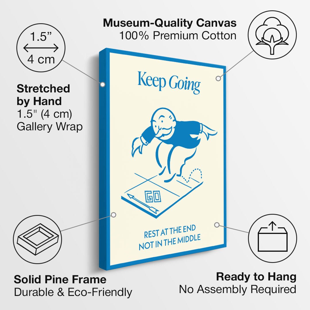 Keep Going canvas art