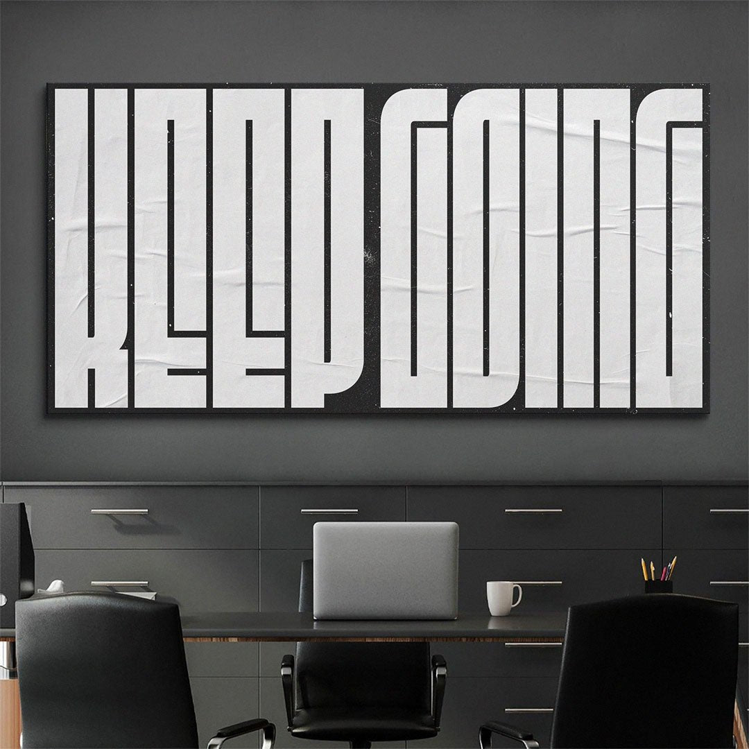 Keep Going (White Maze) canvas wall art