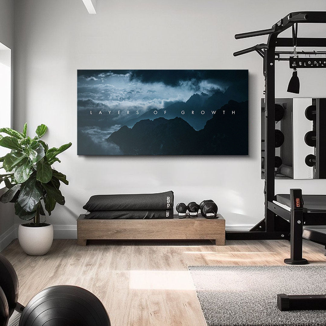 Layers of Growth motivational canvas wall art