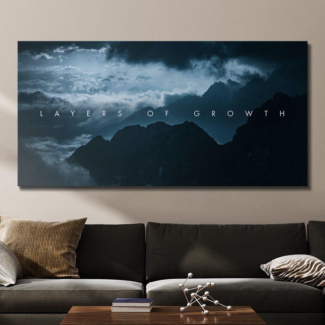 Layers of Growth motivational canvas wall art