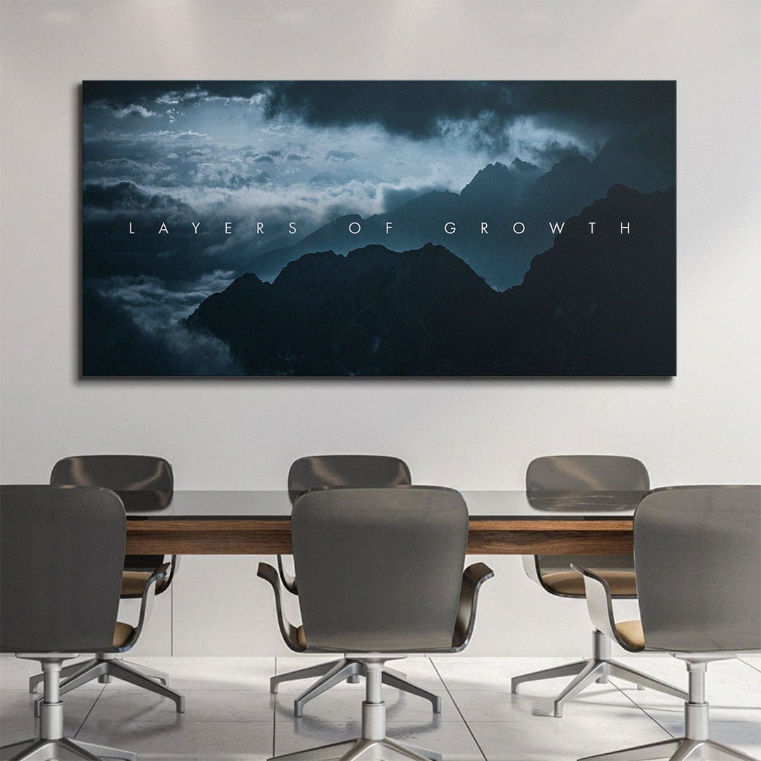 Layers of Growth motivational canvas wall art