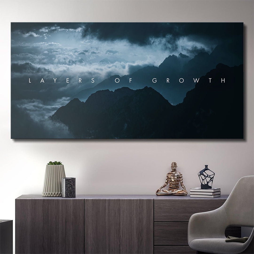 Layers of Growth motivational canvas wall art