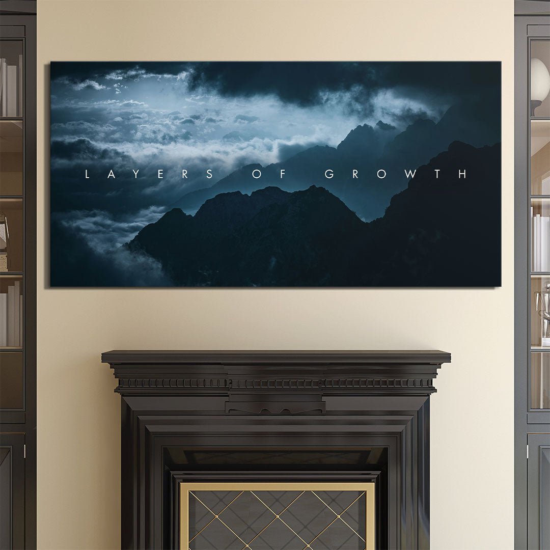 Layers of Growth motivational canvas wall art