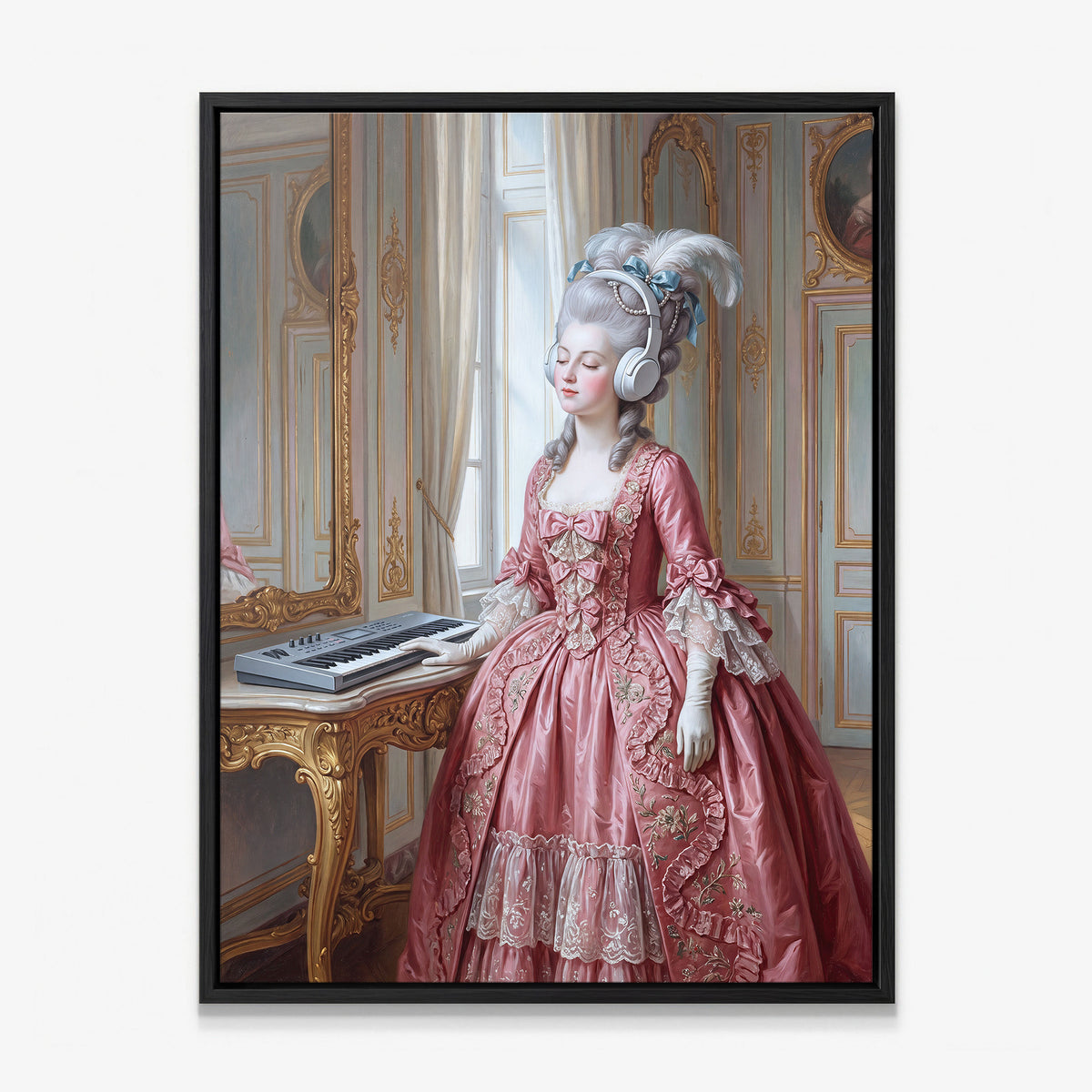 Let Them Listen canvas in a black floating frame