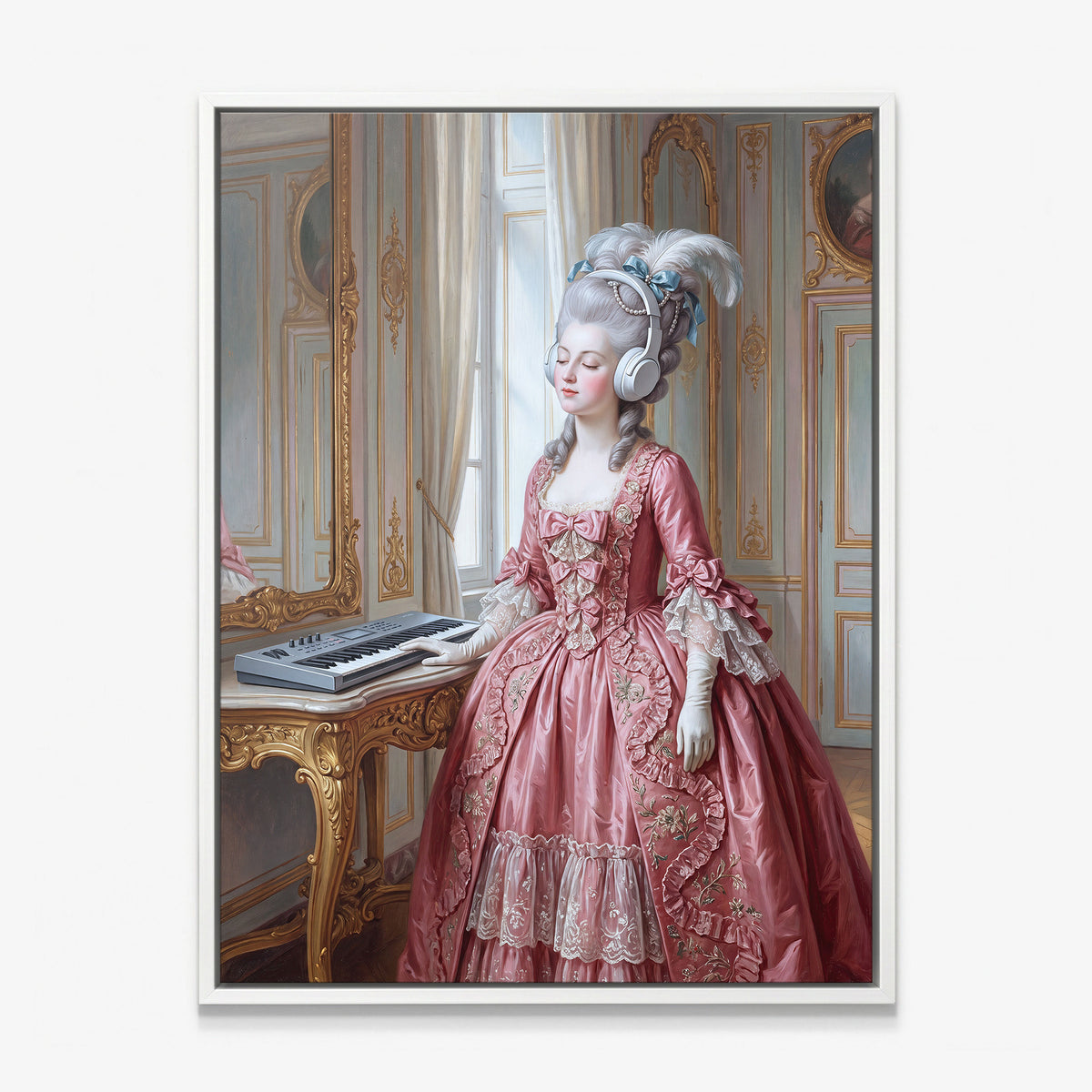 Let Them Listen canvas in a white floating frame