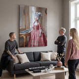 Let Them Listen canvas in a living room with two people