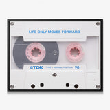 Life Only Moves Forward canvas in a black floating frame