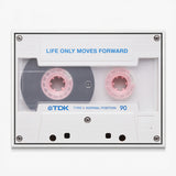 Life Only Moves Forward canvas in a white floating frame