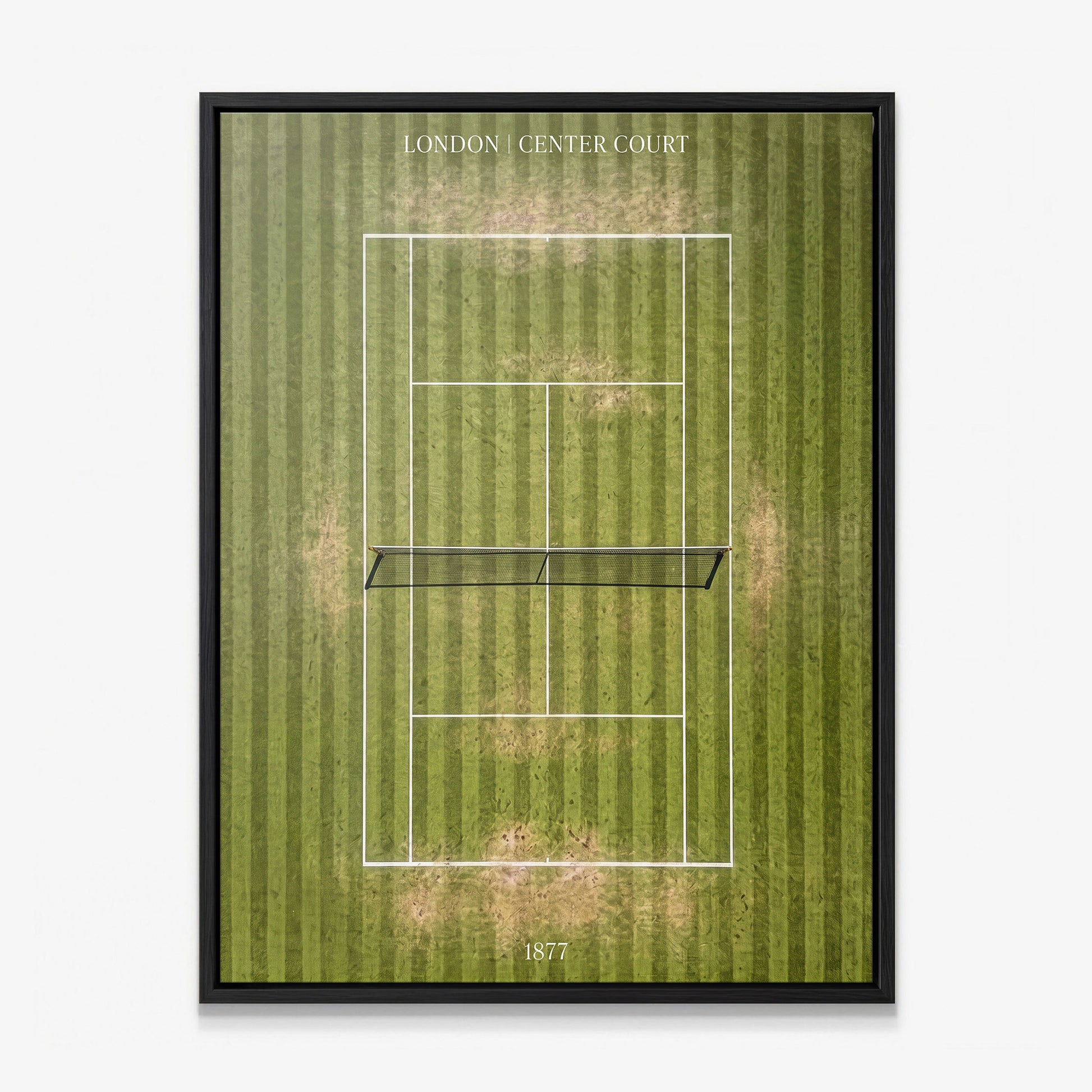 London Center Court tennis canvas with black frame