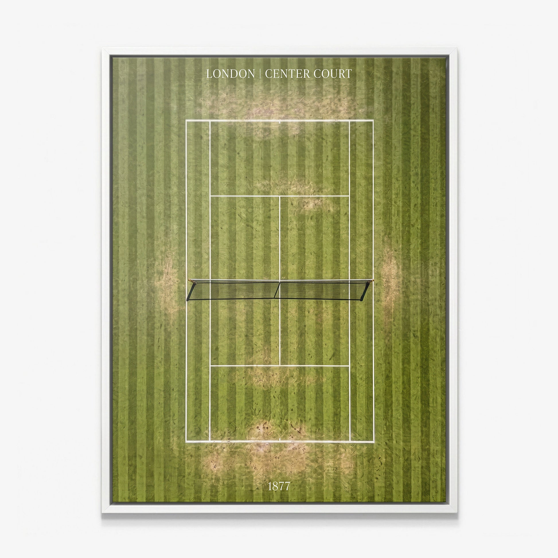 London Center Court tennis canvas with white frame