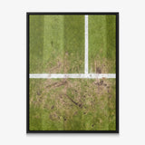 London Court tennis canvas print in a black floating frame