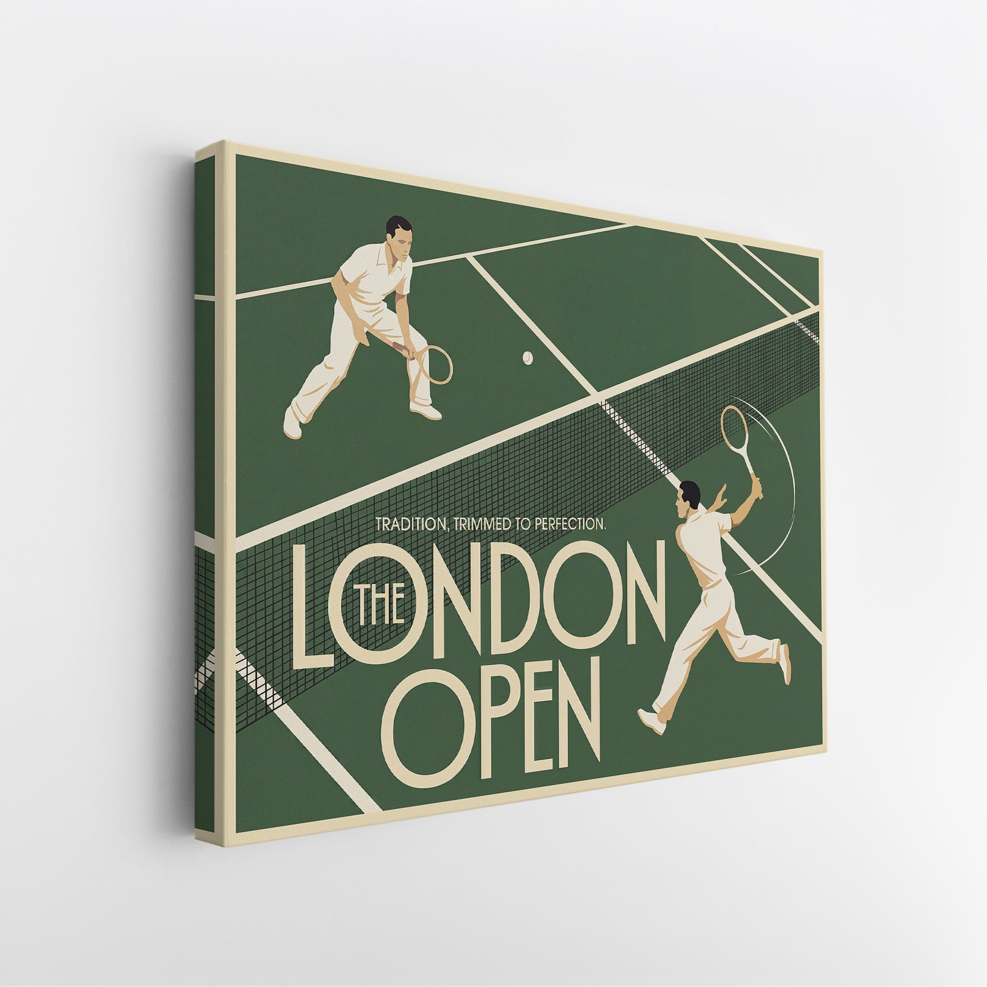 London Open tennis canvas gallery-wrapped side edge