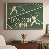 London Open tennis wall art canvas in a modern room