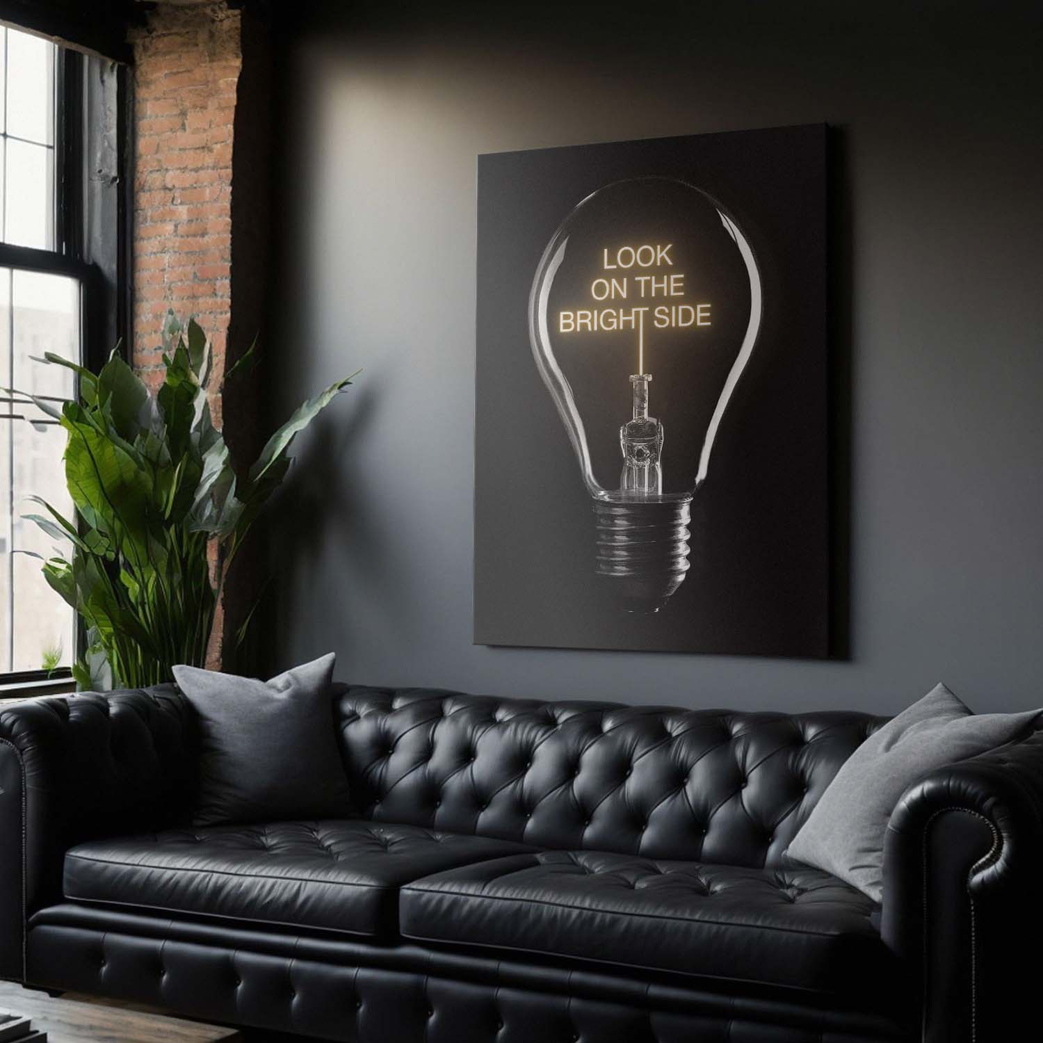 Look On The Bright Side canvas wall art