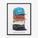 Major Caps tennis canvas with black frame