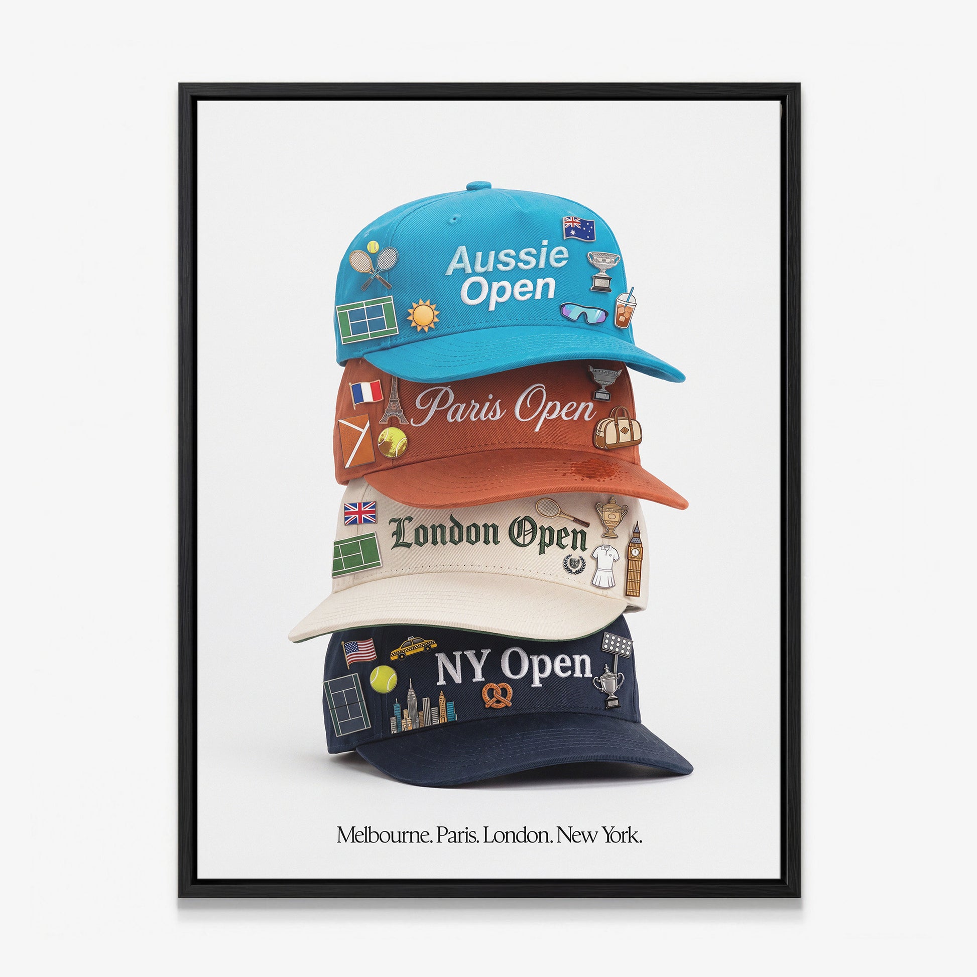 Major Caps tennis canvas with black frame