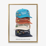 Major Caps tennis canvas with gold frame