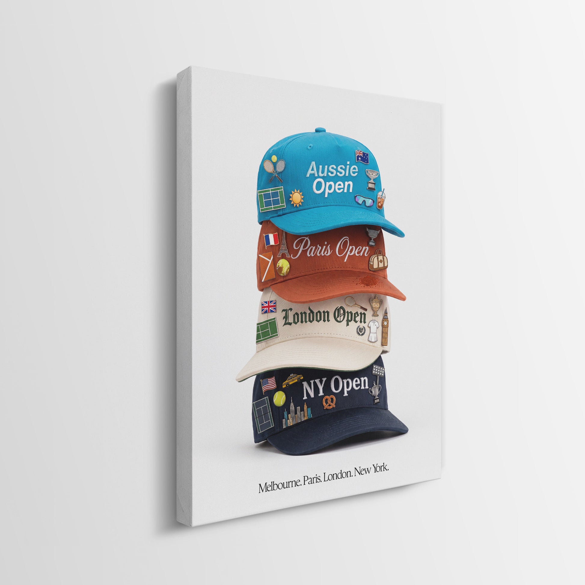 Major Caps tennis canvas gallery-wrapped side edge