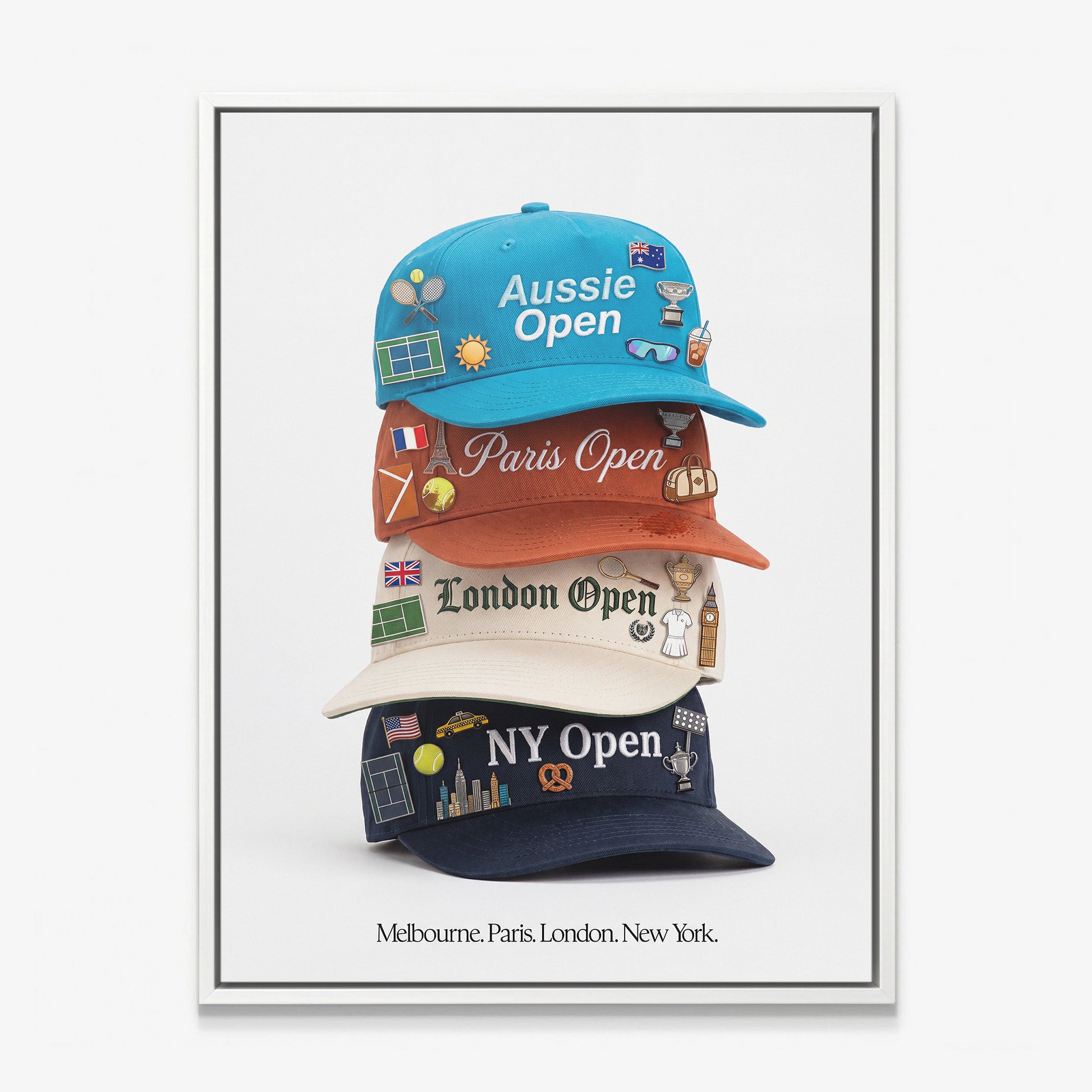 Major Caps tennis canvas with white frame
